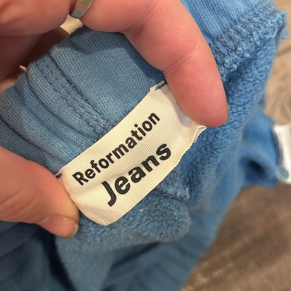 Reformation Classic Sweatpants Parisian Blue Size XL - Picture 3 of 8